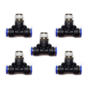 Racor neumático Tee 3/8 Instrutek Conector rápido neumático tipo Tee Racor Tee 3/8 NPT para tubing 3/8