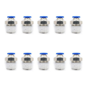 10 Pz De Conector/racor Rápido Neumático Recto 1/4 Npt X 4mm