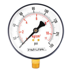 Manómetro 6", estándar, 1/2" NPT, inferior, 160 psi-kg/cm2