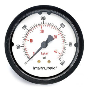 Manómetro 2.5", estándar ABS, 1/4" NPT, posterior, 600 psi-kg/cm2