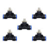 Racor neumático Tee 1/8 x 10mm Instrutek Conector rápido neumático tipo Tee Racor Tee 1/8 NPT para tubing 10 mm