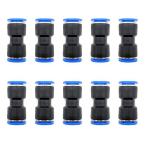 10 Pz Racor Unión Neumático Recto 12mm