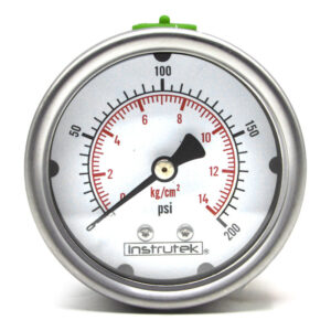 Manómetro 2.5", lleno de líquido (O.E.M.), 1/4" NPT, posterior, 200 psi-kg/cm2