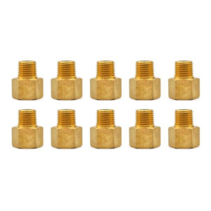 Adaptador, fabricado en latón (dorado) de 1/4" NPT a 1/4" NPT