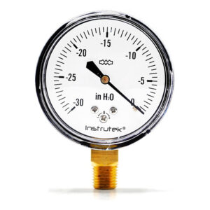 Vacuómetro 2.5 , Baja Presión, 1/4 Npt, Inferior, 30 In H2o