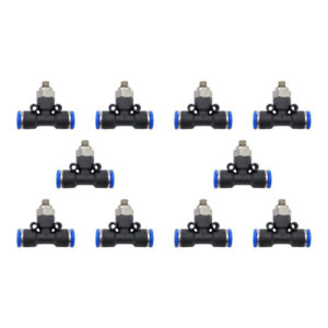 Conector neumático M6 x 6mm Instrutek Racor rápido neumático tipo Tee Conector para tubing neumático 6mm