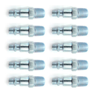 Espiga para cople rápido macho de 1/4" NPT x 1/4", fabricado en latón y un recubrimiento en niquel.
