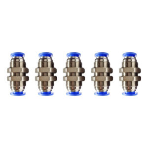 Pasamuro conexión rápida neumático recto 8mm Instrutek Conector neumático recto para tubing 8 mm Pasamuro neumático para aire comprimido