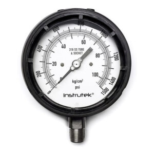 Manómetro 4.5", fenólico, 1/2" NPT, inferior, 1500 psi-kg/cm2