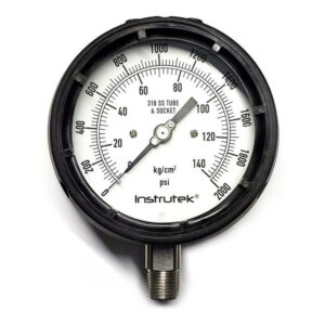Manómetro 4.5", fenólico, 1/2" NPT, inferior, 2000 psi-kg/cm2