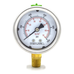 Manómetro 2.5", lleno de líquido (O.E.M.), 1/4" NPT, inferior, 1000 psi-kg/cm2
