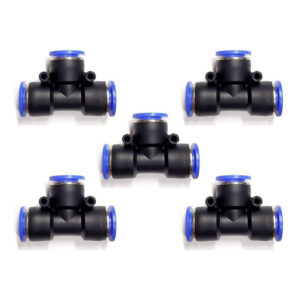 Racor unión neumático en tee 12mm Instrutek Tee neumática 12mm de conexión rápida Unión T neumática para tubing 12 mm
