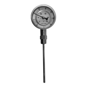Termómetro 3 pulgadas, inferior, 1/2" NPT, vástago 6", rango -20 a 120 C-F