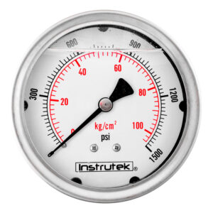 Manómetro 4", lleno de líquido (O.E.M.), 1/4" NPT, posterior, 1500 psi-kg/cm2
