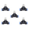 Racor neumático Tee 1/4 x 10mm Instrutek Conector rápido neumático tipo Tee Racor Tee 1/4 NPT para tubing 10 mm