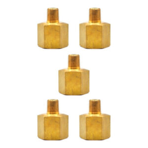 Adaptador, fabricado en latón (dorado) de 3/8" NPT a 1/8" NPT