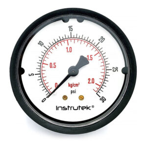 Manómetro 2.5", estándar ABS, 1/4" NPT, posterior, 30 psi-kg/cm2