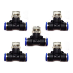 Racor neumático Tee 1/2 macho x 1/2 Instrutek Conector rápido neumático tipo Tee Racor Tee 1/2 NPT macho para tubing 1/2