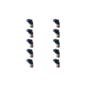 Codo neumatico 1 8 Instrutek para tubing 4 mm Conector neumático codo hembra 1/8 NPT Codo neumático 4 mm para aire comprimido