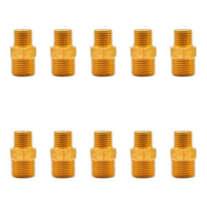 Niple Hexagonal De Latón 3/8 X 1/4 Npt 10 Pz