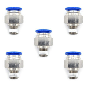 5 Pz De Conector/racor Rápido Neumático Recto 1/4 Npt X 1/2
