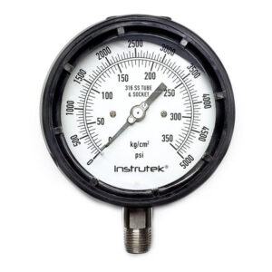 Manómetro 4.5", fenólico, 1/2" NPT, inferior, 5000 psi-kg/cm2