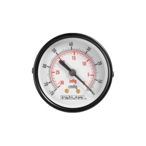 Vacuómetro 2.5", estándar, 1/4" NPT, posterior, 30 Vac inHg-cmHg