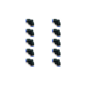 Racor unión neumático en codo 1/8 x 1/8 Instrutek Conector neumático en codo para tubing 1/8 pulgadas Unión neumática rápida 1/8 x 1/8