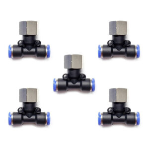 Racor neumático Tee 1/4 Instrutek Conector rápido neumático tipo Tee Racor Tee 1/4 NPT hembra