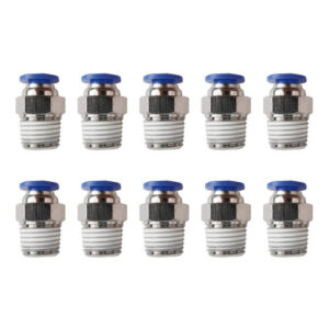 10 Pz De Conector/racor Rápido Neumático Recto 1/4 Npt X 6mm