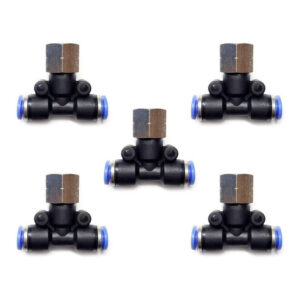 Racor neumático Tee 1/8 hembra x 1/8 Instrutek Conector rápido neumático tipo Tee Racor Tee 1/8 NPT hembra para tubing 1/8