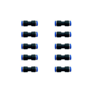 Racor recto 10mm Instrutek para tubing neumático Unión neumática recta 10 mm de acoplamiento rápido Racor neumático recto para aire comprimido