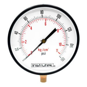 Manómetro 8", estándar, 1/2" NPT, inferior, 160 psi-kg/cm2