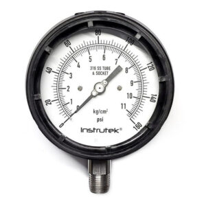 Manómetro 4.5", fenólico, 1/2" NPT, inferior, 160 psi-kg/cm2