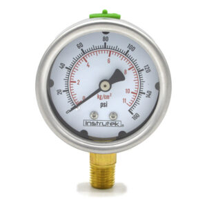 Manómetro 2.5", lleno de líquido (O.E.M.), 1/4" NPT, inferior, 160 psi-kg/cm2