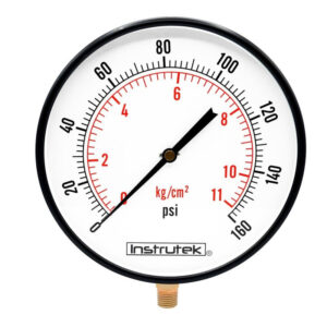 Manómetro 10", estándar, 1/2" NPT, inferior, 160 psi-kg/cm2
