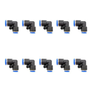 Reducción neumática codo 6mm a 4mm Instrutek Conector neumático reductor tipo codo 6 a 4 mm Reducción para tubing neumático 6mm a 4mm