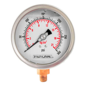 Manómetro 4", lleno de líquido (O.E.M.), 1/4" NPT, inferior, 300 psi-kg/cm2
