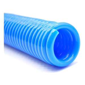 Manguera de poliuretano retráctil en color azul de 6 mm, longitud 3 metros.