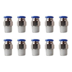 10 Pz De Conector/racor Rápido Neumático Recto 1/4 Npt X 8mm