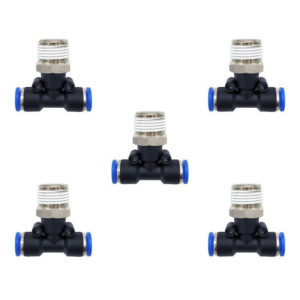 Racor neumático Tee 3/8 x 1/4 Instrutek Conector rápido neumático tipo Tee Racor Tee 3/8 NPT para tubing 1/4
