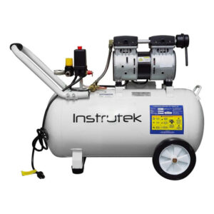 Compresor libre de aceite de 1 HP (Potencia pico de 1.5 HP), tanque horizontal de 50 litros.