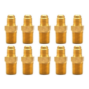 Conector Macho, fabricado en latón de 1/4" NPT X 1/4" Flare