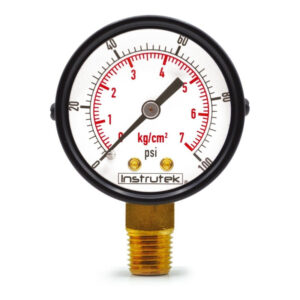 Manómetro 2", estándar, 1/4" NPT, inferior, 100 psi-kg/cm2