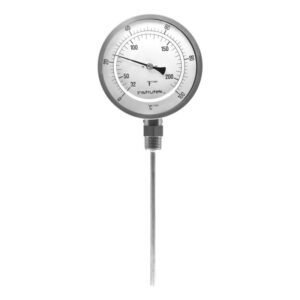 Termómetro 5 PLG, inferior 0 A 100°c Vástago 9 ¨, Rosca 1/2 Npt