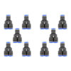 Paquete de 10 racores unión neumáticos Yee 1/8 marca Instrutek Conector neumático Yee 1/8 para aire comprimido y automatización industrial Racor neumático Instrutek 1/8 de acoplamiento rápido para sistemas neumáticos