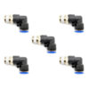 Conector racor rápido neumático codo 3/8 NPT x 10mm Instrutek Codo neumático 3/8 para tubing 10 mm Conector neumático de conexión rápida 10 mm