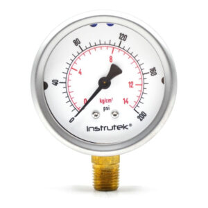 Manómetro 2.5", lleno de líquido (O.E.M.), 1/4" NPT, inferior, 200 psi-kg/cm2