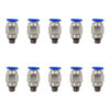 Conector neumático M6 x 4 mm Instrutek Racor rápido neumático recto M6 para tubing Conector neumático recto 4 mm Instrutek