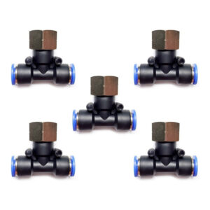 Racor neumático Tee 3/8 Instrutek Conector rápido neumático tipo Tee Racor Tee 3/8 NPT hembra